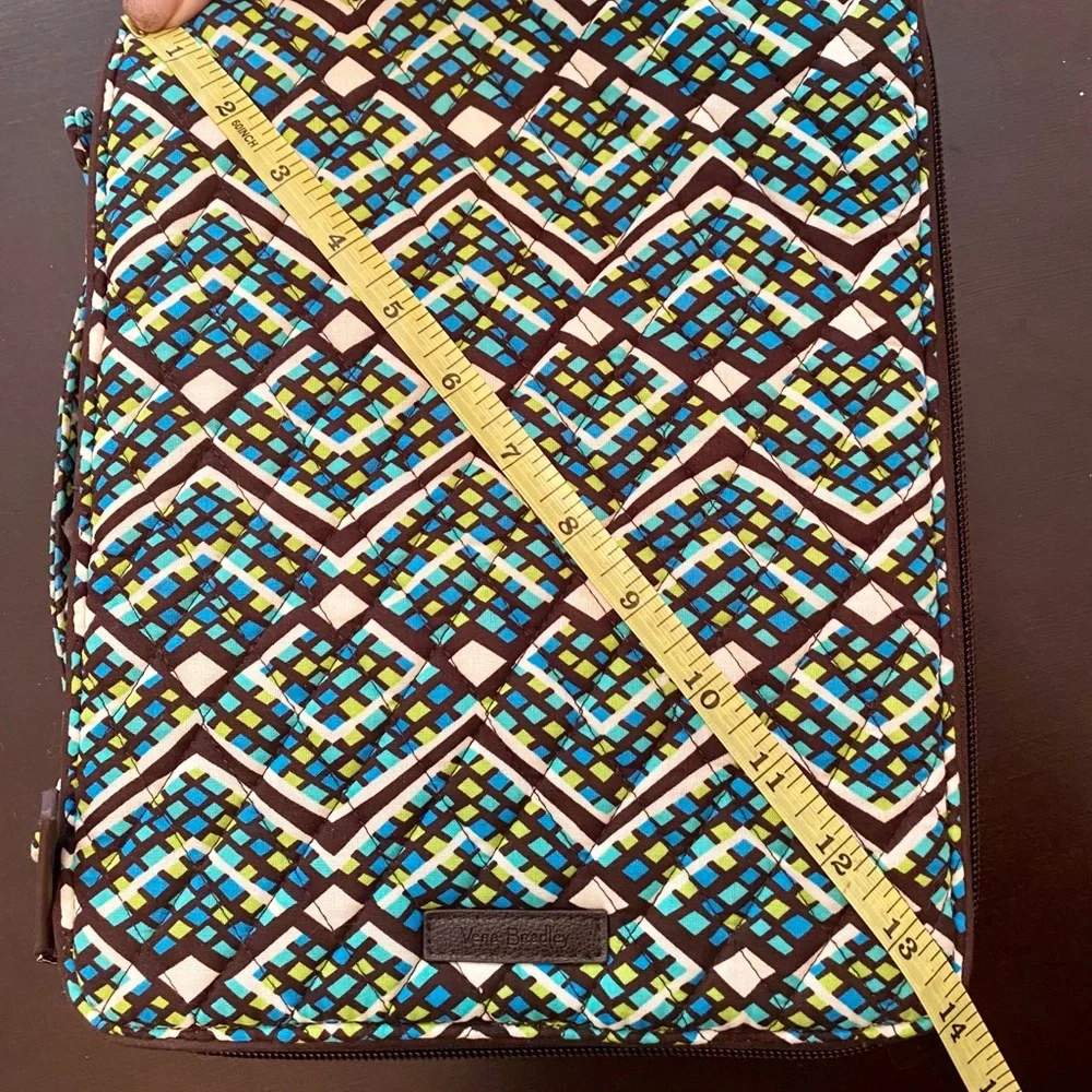 Vera Bradley Blue Green Geometric Laptop Sleeve